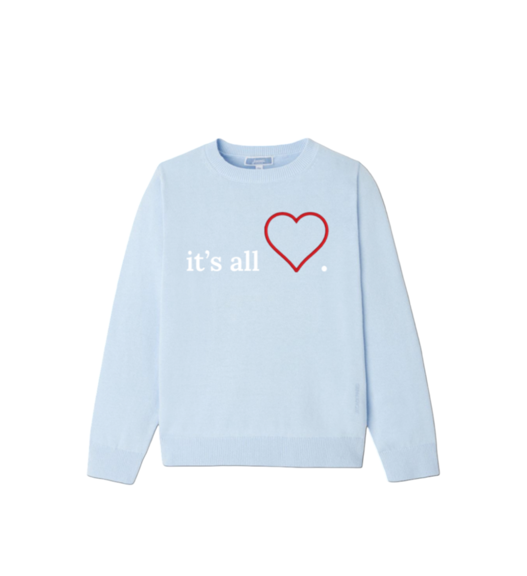 "It's All Love" Embroider Crewneck Sweater